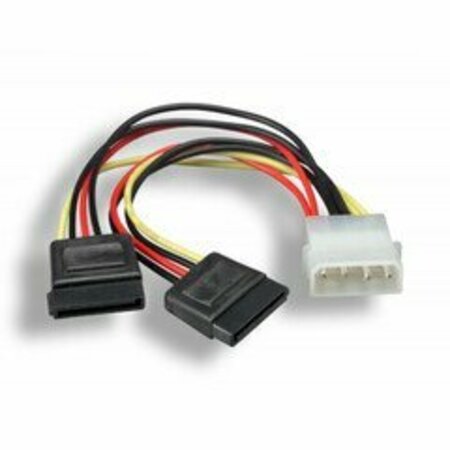 SWE-TECH 3C LP4 5.25 Male to SATA 15-Pin Female x 2 Internal Computer Power Adapter Y Cable, 6in FWT31SA-006P